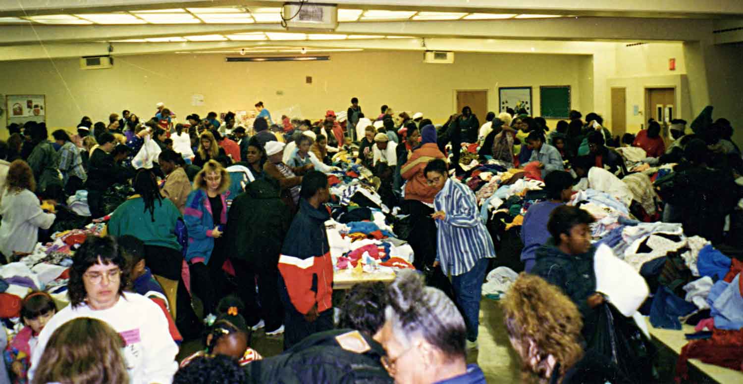 Clothing exchange from early 1990s